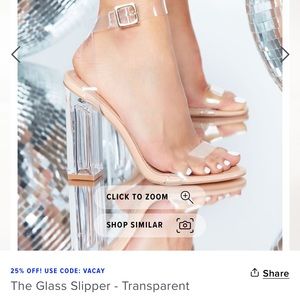 Fashion Nova “The Glass Slipper” Transparent Heel